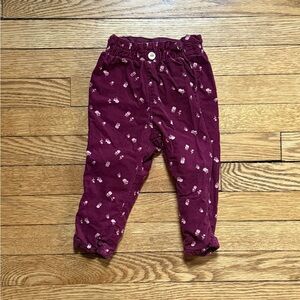 H&M Floral Corduroy Pants - Size 9-12 Months